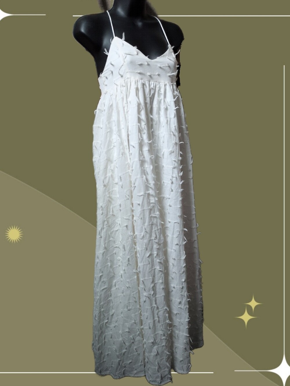 ✨ Nwt Sold Out dissh Paloma Babydoll Maxi Dress Size 2